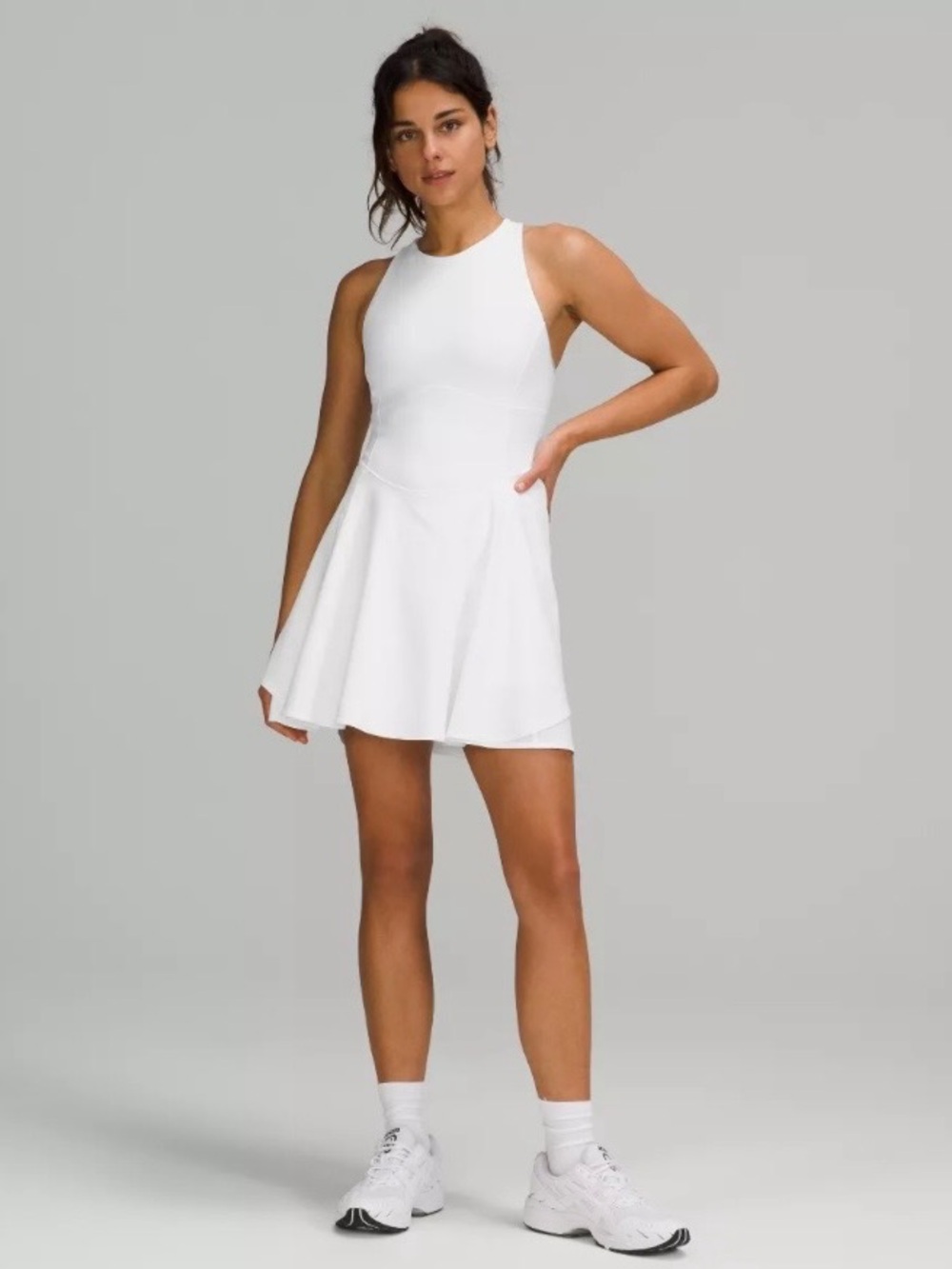 Lululemon court crush tennis dress white size 4